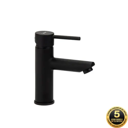 Baterija za lavabo MINOTTI TUBO DARK ELEGANCE 6112B-crna