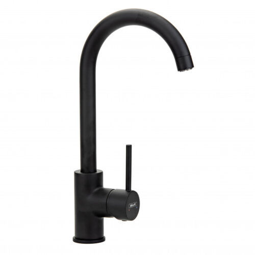 Baterija za sudoperu MINOTTI TUBO DARK 6118B sa 2 cevi labud crna