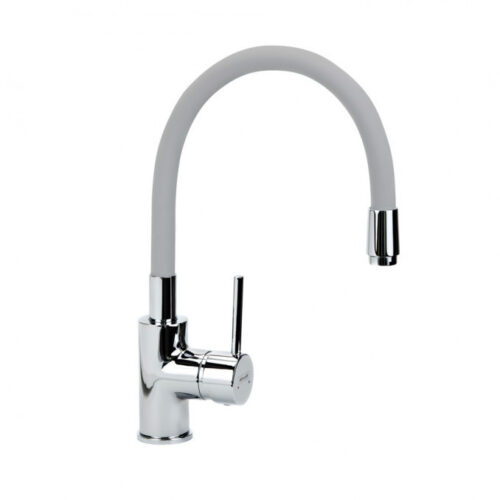 Baterija za sudoperu MINOTTI TUBO 6130S 2 cevi gibljiva lula siva