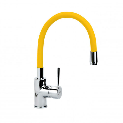 Baterija za sudoperu MINOTTI TUBO 6133Y 2 cevi gibljiva lula žuta