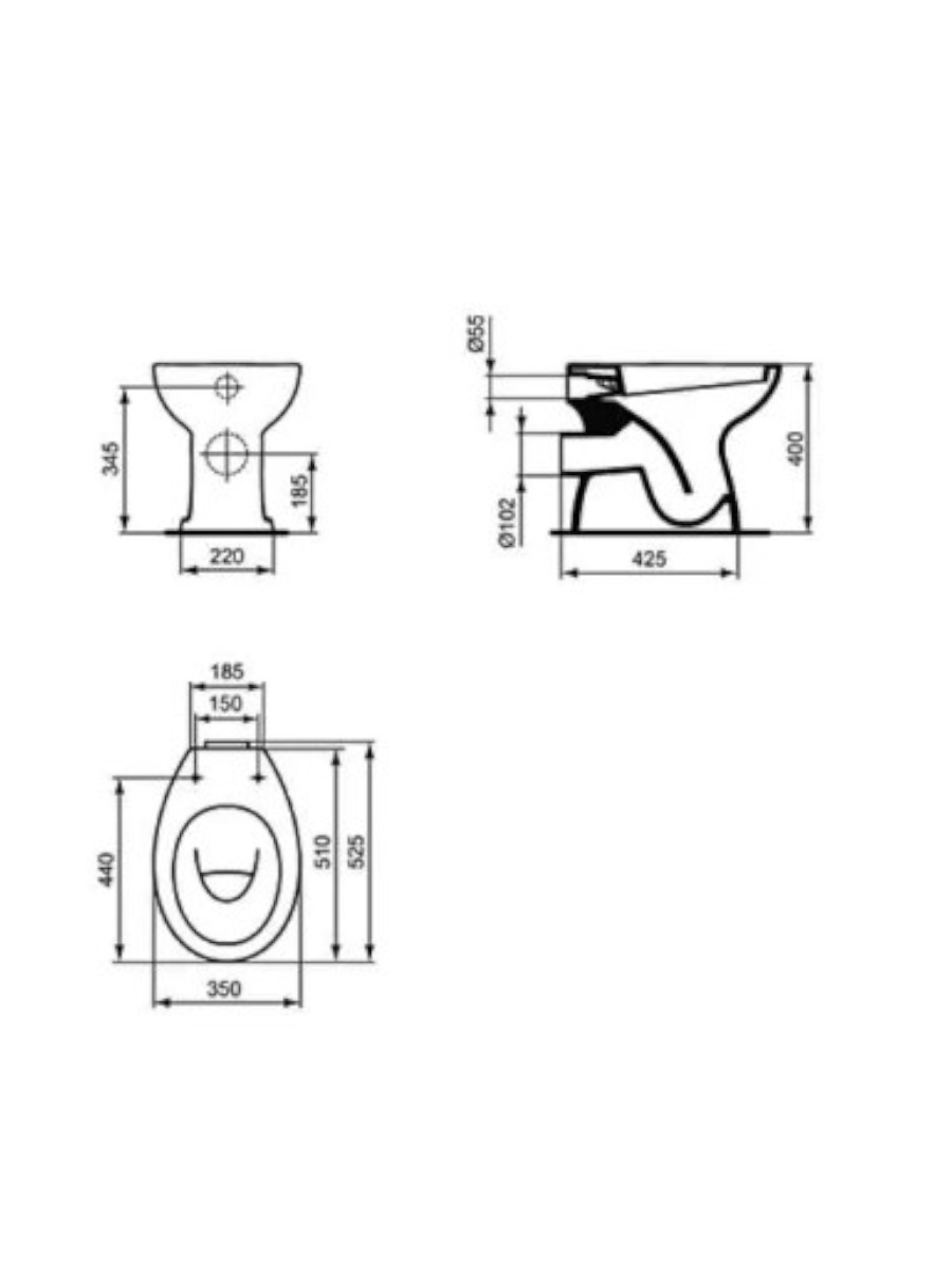Alpha podna WC solja baltik skica