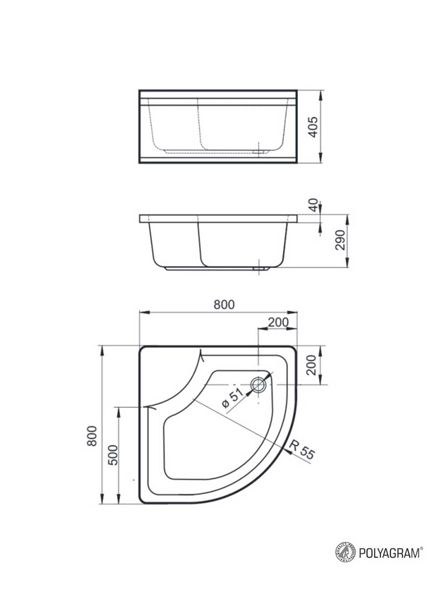 Skica R80 duboka polyagram