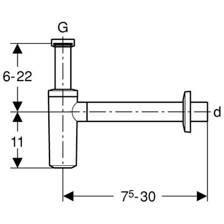Skica sifona Geberit 151034211 Skica sifona Geberit 151034211