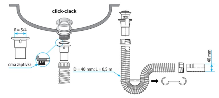 Skica2 Sifon za lavabo mesing Skica2 Sifon za lavabo mesing