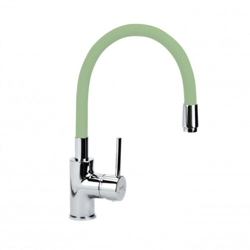 Baterija za sudoperu MINOTTI TUBO 6139 KG 2 cevi gibljiva lula kivi zelena