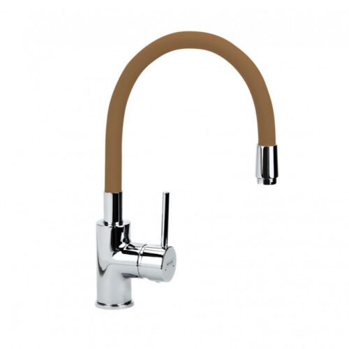 Baterija za sudoperu MINOTTI TUBO 6143BR 2 cevi gibljiva lula braon