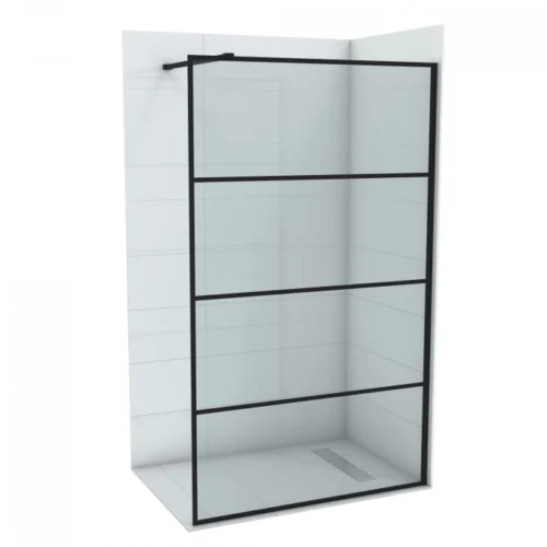 Stakleni paravan COPEN MONTE 800×2000 crni mat ram 8mm staklo C-02-SB80