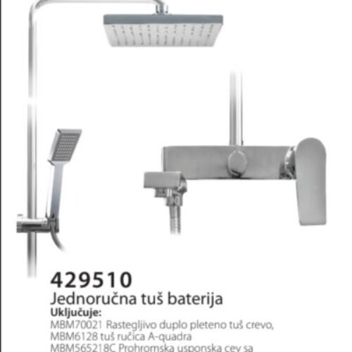 Baterija za kadu sa usponskim tusem 429510 Lusi