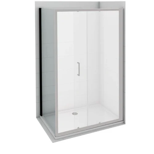 Bočno staklo COPEN ATLAS BLACK 800×1950 tran. staklo 6mm crni mat ram C-02-B4080T