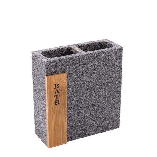 Čaša za četkicu Sivo/Drvo Smart Ceramic BPO-4984B