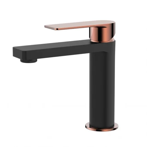Baterija za lavabo COPEN NOOK mat crna / rose gold C-01-100MB/RG