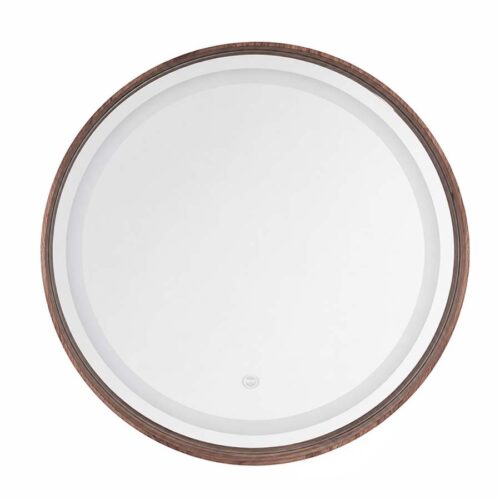 Led ogledalo touch Ela Ø60cm drvo ram Smart Ceramic